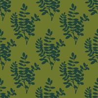 Tree leaves and branches seamless pattern. Floral background, wrapping paper, wallpaper, fabric. vector