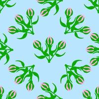 Seamless flower pattern. Natural background. vector