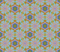 Abstract colorful doodle geometric flower seamless pattern. Floral background. Kaleidoscope mosaic, geo tile of thin line ornament. vector