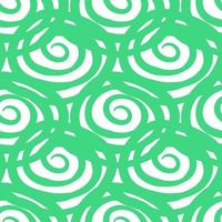 Abstract hand drawn doodle thin line wavy seamless pattern. Curly linear messy background. vector