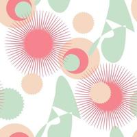 Abstract seamless pattern, geometric background with random shapes, circles, stars. vector