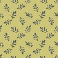 Tropical background with hand drawn palm leaves. Tropic seamless pattern. vector