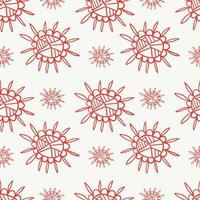 Doodle abstract colorful floral seamless pattern.  Abstract flower background. vector
