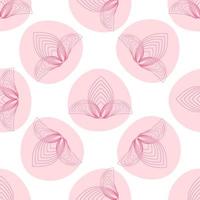 Seamless background with flowers of the lines. Infinity floral pattern. Natural background.