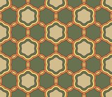 Abstract colorful doodle geometric flower seamless pattern. Floral background. Kaleidoscope mosaic, geo tile of thin line ornament. vector