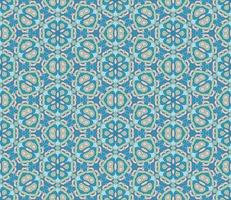 Abstract colorful doodle geometric flower seamless pattern. Floral background. Kaleidoscope mosaic, geo tile of thin line ornament. vector
