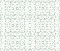 Abstract colorful doodle geometric flower seamless pattern. Floral background. Kaleidoscope mosaic, geo tile of thin line ornament. vector
