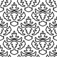 Colorful floral damask seamless pattern with curls, swirls. Curly background. vector