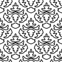 Colorful floral damask seamless pattern with curls, swirls. Curly background. vector