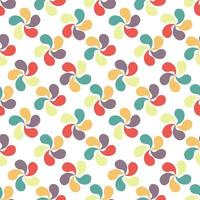 Abstract colorful seamless pattern with swirls. Abstract flowers on a white background. vector