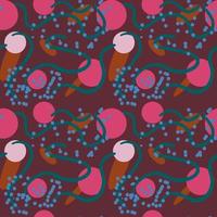 Abstract seamless pattern with doodle lines, geometric background. vector