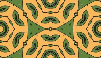Abstract colorful doodle geometric flower seamless pattern. Floral background. Kaleidoscope mosaic, geo tile of thin line ornament. vector