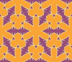 Abstract colorful doodle geometric flower seamless pattern. Floral background. Kaleidoscope mosaic, geo tile of thin line ornament. vector
