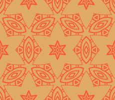 Abstract colorful doodle geometric flower seamless pattern. Floral background. Kaleidoscope mosaic, geo tile of thin line ornament. vector