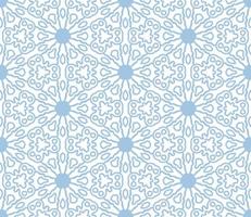 Abstract colorful doodle geometric flower seamless pattern. Floral background. Kaleidoscope mosaic, geo tile of thin line ornament. vector