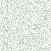 Abstract hand drawn doodle thin line wavy seamless pattern. Curly linear messy background. vector