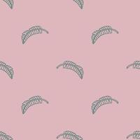 Abstract colorful doodle flower seamless pattern. Palm leaf  floral background. vector