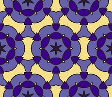 Abstract colorful doodle geometric flower seamless pattern. Floral background. Kaleidoscope mosaic, geo tile of thin line ornament. vector