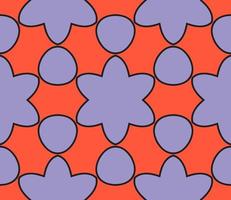 Abstract colorful doodle geometric flower seamless pattern. Floral background. Kaleidoscope mosaic, geo tile of thin line ornament. vector