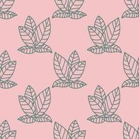 Abstract colorful doodle flower seamless pattern. Palm leaf  floral background. vector