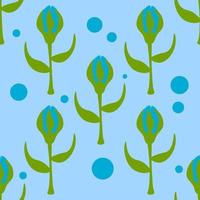 Seamless flower pattern. Natural background. vector