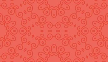 Abstract colorful doodle geometric flower seamless pattern. Floral background. Kaleidoscope mosaic, geo tile of thin line ornament. vector