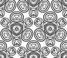 Abstract curly shapes seamless pattern. Swirl background. Ornamental backdrop. Cover, card. vector