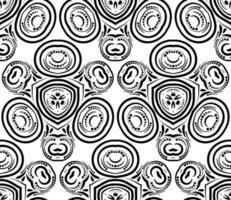 Abstract curly shapes seamless pattern. Swirl background. Ornamental backdrop. Cover, card. vector