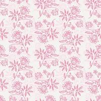 Fantasy tropical flowers. Floral seamless pattern. vector