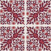 Abstract floral damask seamless pattern. Fantasy tile background. Flower, leaf mosaic. Wrapping paper. vector