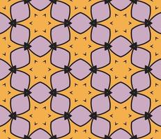 Abstract colorful doodle geometric flower seamless pattern. Floral background. Kaleidoscope mosaic, geo tile of thin line ornament. vector