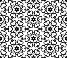 Abstract colorful doodle geometric flower seamless pattern. Floral background. Kaleidoscope mosaic, geo tile of thin line ornament. vector