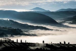 Sunrise over Val d'Orcia photo