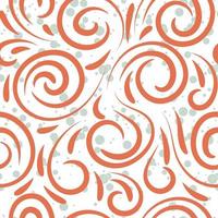 Abstract hand drawn doodle thin line wavy seamless pattern. Curly linear messy background. vector