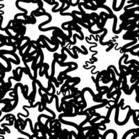 Abstract seamless pattern with hand drawn curly lines. vector