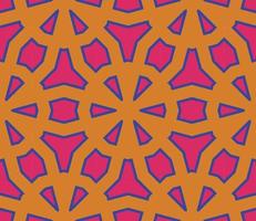 Abstract colorful doodle geometric flower seamless pattern. Floral background. Kaleidoscope mosaic, geo tile of thin line ornament. vector