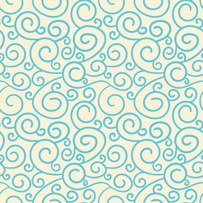 Abstract hand drawn doodle thin line wavy seamless pattern. Curly linear messy background.