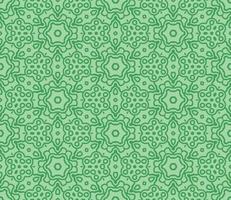 Abstract colorful doodle geometric flower seamless pattern. Floral background. Kaleidoscope mosaic, geo tile of thin line ornament. vector