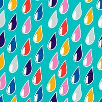 Colorful seamless pattern with rain drops. vector