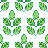 Foliage seamless pattern. Floral background with branches and leaves. vector