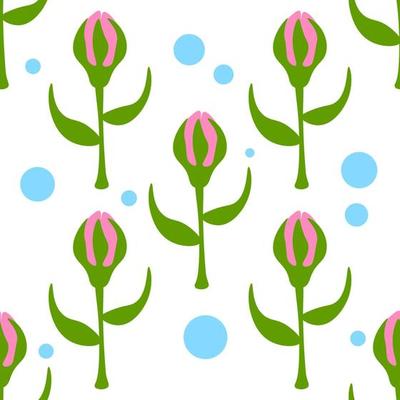 Seamless flower pattern. Natural background.