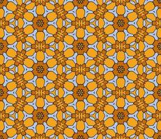Abstract colorful doodle geometric flower seamless pattern. Floral background. Kaleidoscope mosaic, geo tile of thin line ornament. vector