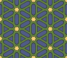 Abstract colorful doodle geometric flower seamless pattern. Floral background. Kaleidoscope mosaic, geo tile of thin line ornament. vector