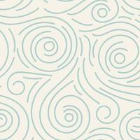 Abstract hand drawn doodle thin line wavy seamless pattern. Curly linear messy background. vector