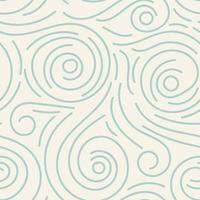 Abstract hand drawn doodle thin line wavy seamless pattern. Curly linear messy background. vector