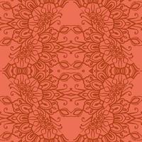Abstract hand drawn doodle thin line wavy seamless pattern. Curly linear messy background. vector