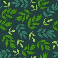 Floral seamless pattern with branches and leaves. vector
