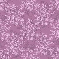 Floral damask seamless pattern with branches and flowers. vector