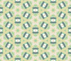 Abstract colorful doodle geometric flower seamless pattern. Floral background. Kaleidoscope mosaic, geo tile of thin line ornament. vector