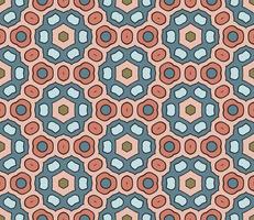 Abstract colorful doodle geometric flower seamless pattern. Floral background. Kaleidoscope mosaic, geo tile of thin line ornament. vector